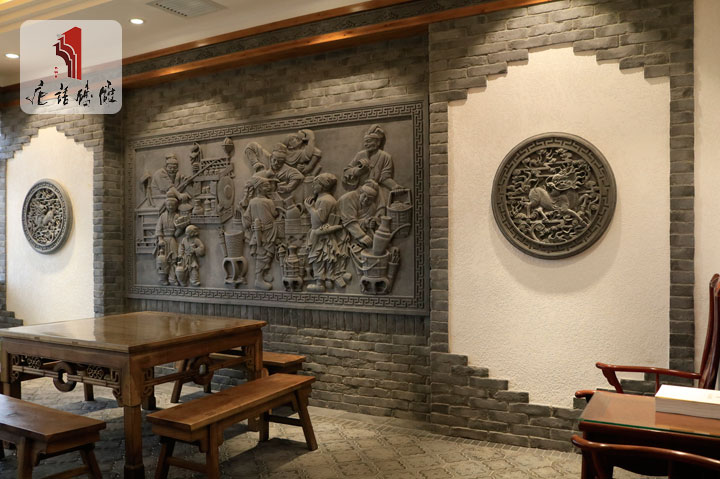 唐語徽派影壁磚雕
